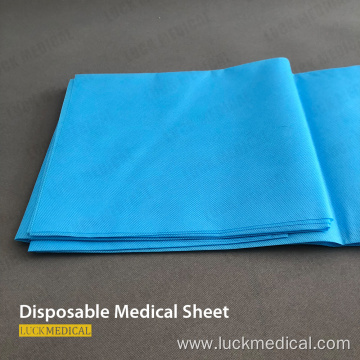 Disposable Medical Non-Woven Stretcher Blue Sheet